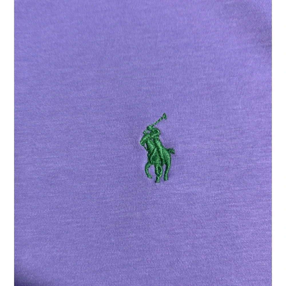 Polo Ralph Lauren Men's L Lavender/Green Pony  Pima Soft Touch Short Sleeve